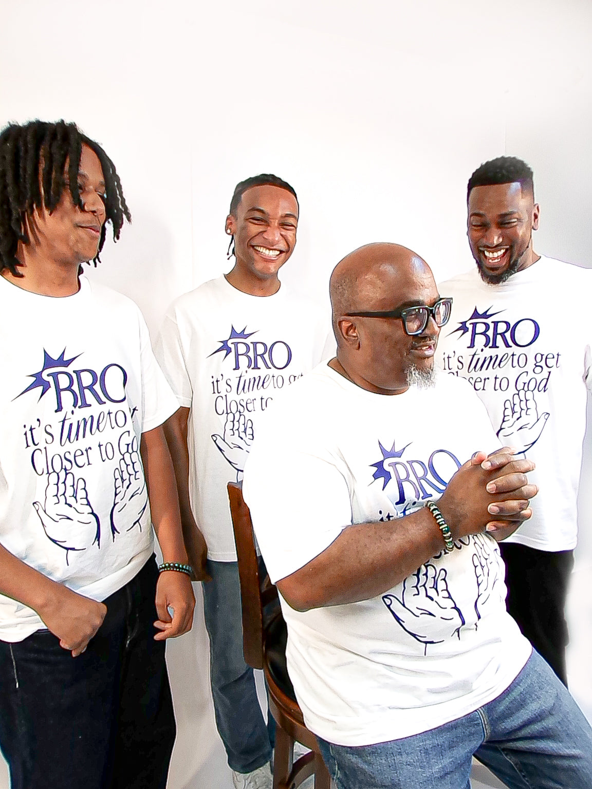 "Bro it's time to get closer to God" White tee