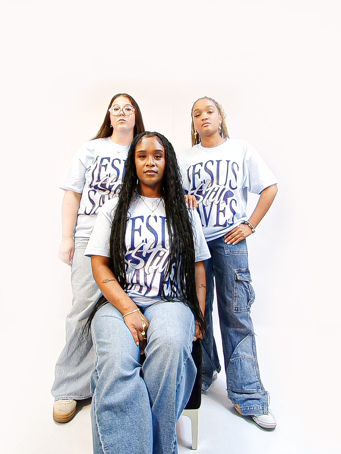 "Jesus still saves" Baby blue