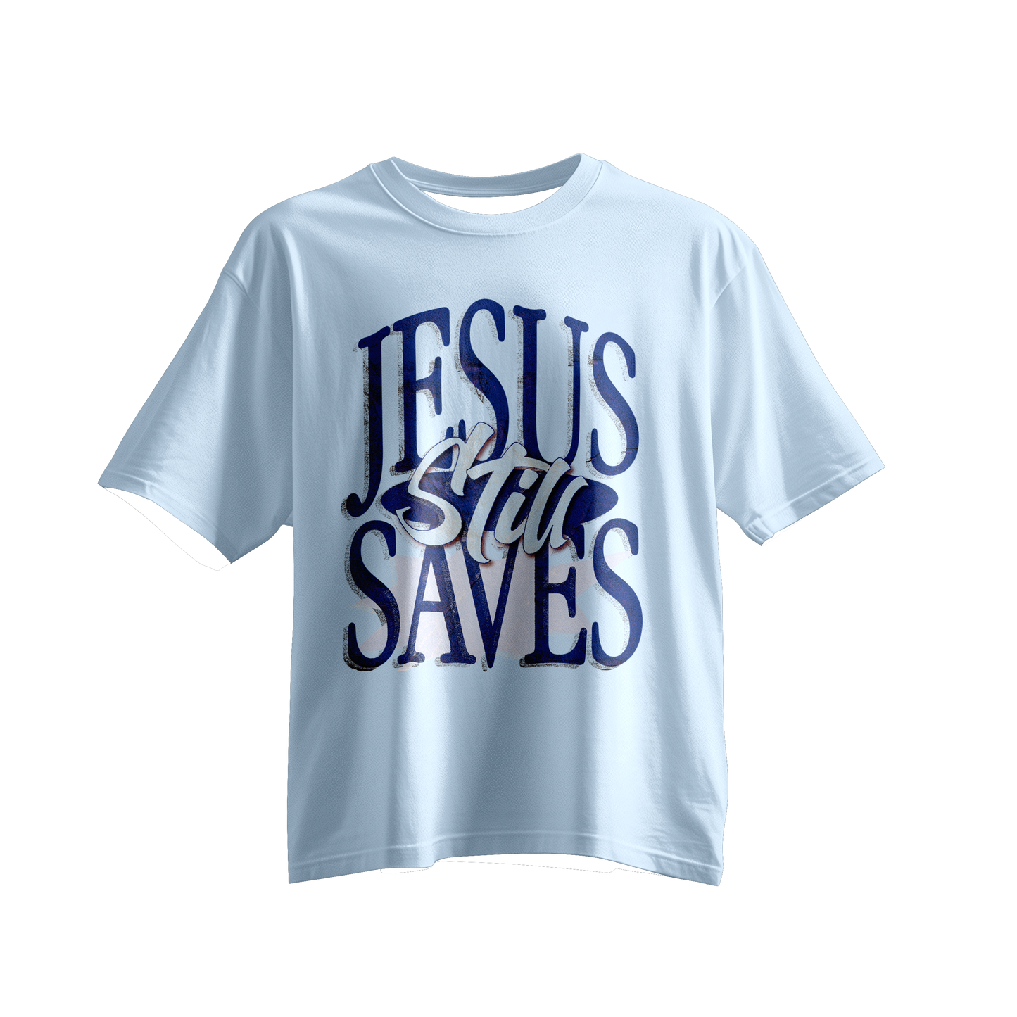 "Jesus still saves" Baby blue