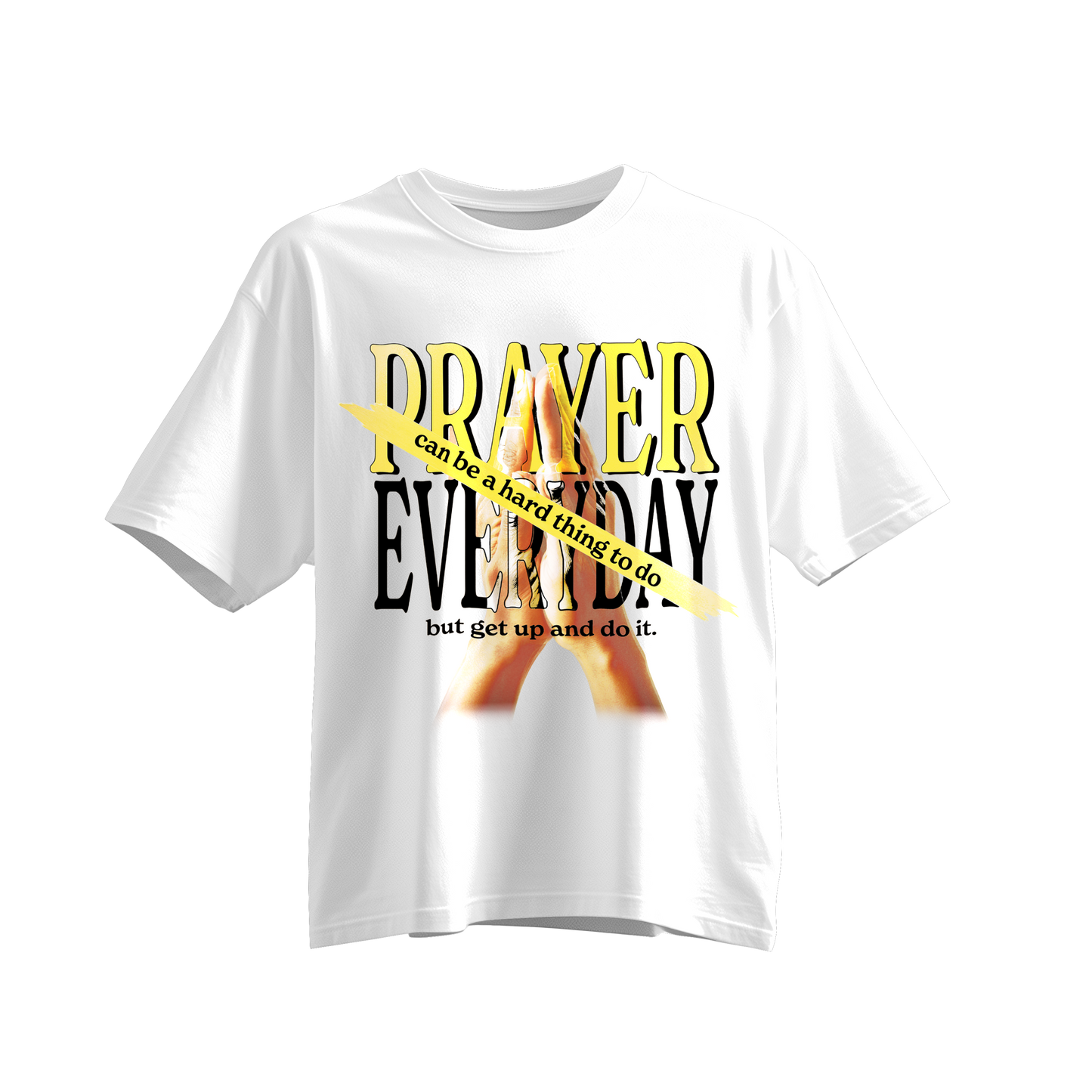 "Prayer Everyday" White tee